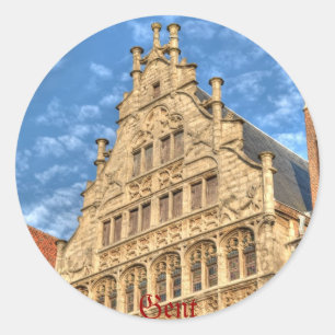 Geschichte der Architektur - Gent Runder Aufkleber