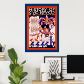 Geschichte der bürgerlichen Dienste ~ NY~ Fire ~2 Poster (Heimbüro)