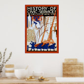 Geschichte der bürgerlichen Dienste ~ NY~ Fire ~ 4 Poster (Küche)