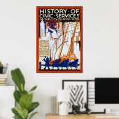 Geschichte der bürgerlichen Dienste ~ NY~ Fire ~ 4 Poster (Heimbüro)