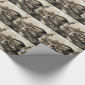 Geschichte der Dampflokomotive-Motor Geschenkpapier (Ecke)