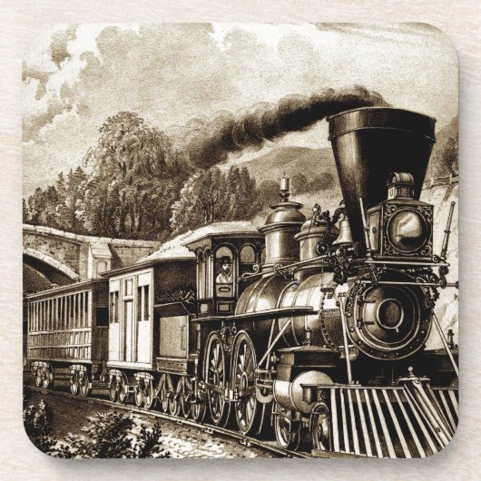 Geschichte der Dampflokomotive-Motor Getränkeuntersetzer (Vorderseite)