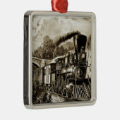 Geschichte der Dampflokomotive-Motor Ornament Aus Metall (Rechts)