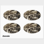 Geschichte der Dampflokomotive-Motor Ovaler Aufkleber (Blatt)