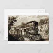 Geschichte der Dampflokomotive-Motor Postkarte (Vorne/Hinten)