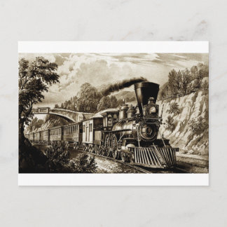 Geschichte der Dampflokomotive-Motor Postkarte