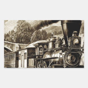 Geschichte der Dampflokomotive-Motor Rechteckiger Aufkleber