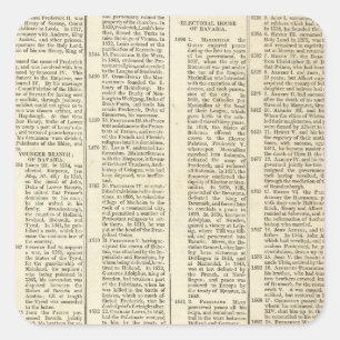 Geschichte der deutschen Wahlhäuser Quadratischer Aufkleber