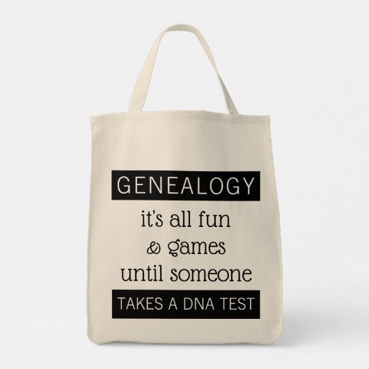 Geschichte der Funny Genealogie DNA Test Tragetasche (Rückseite)