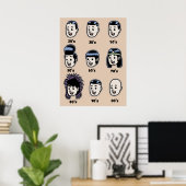 Geschichte der Mens Hair Poster (Heimbüro)