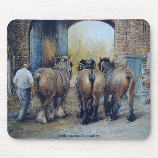 GESCHICHTE der PFERDE-Kollektion Mousepad (Vorne)