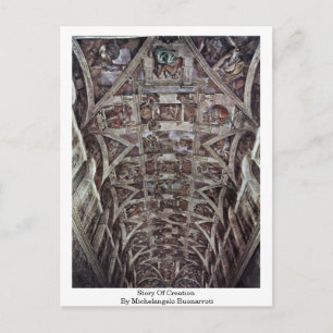 Geschichte der Schöpfung in der Sixtinischen Kapel Postkarte