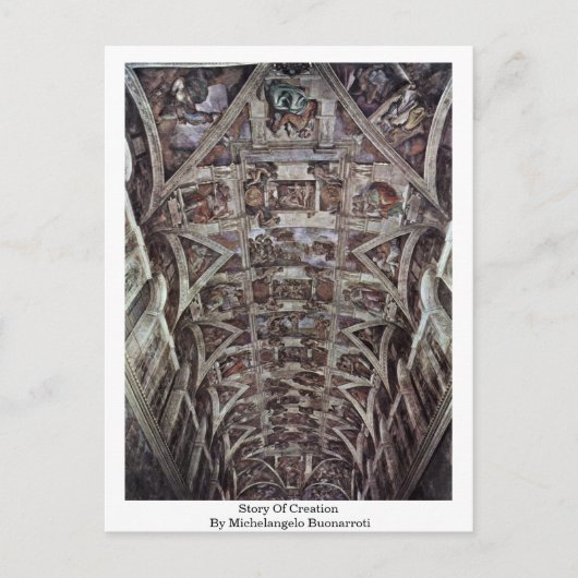 Geschichte der Schöpfung in der Sixtinischen Kapel Postkarte (Vorderseite)
