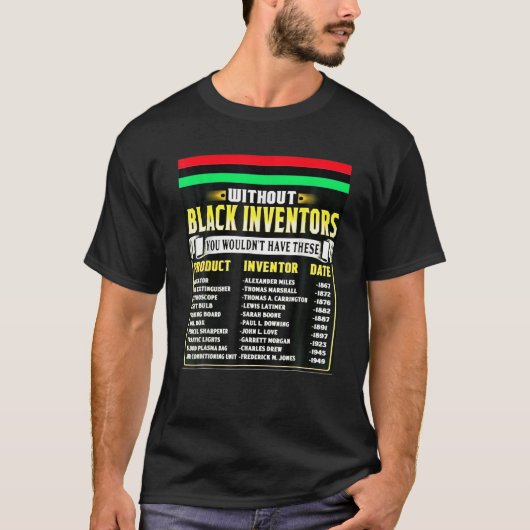 Geschichte der schwarzen Erfinder T-Shirt (Vorderseite)