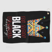 Geschichte der schwarzen Monate für Golfer Golfhandtuch (Horizontal)