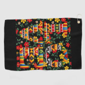 Geschichte der schwarzen Monate für Golfer Golfhandtuch (Horizontal)