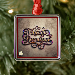 "Geschichte der Vintagen Liebe" Ornament Aus Metall