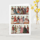 Geschichte der Vintagen Mode, Gruß-Karte Karte (Gelbe Blume)