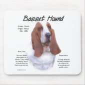 Geschichte des Basset-Hounds; alles über Basset-Hu Mousepad (Vorne)