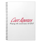 Geschichte des Gerichts-Berichtes Notizblock (Vorderseite)