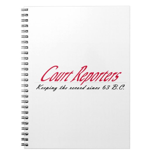 Geschichte des Gerichts-Berichtes Notizblock (Vorderseite)