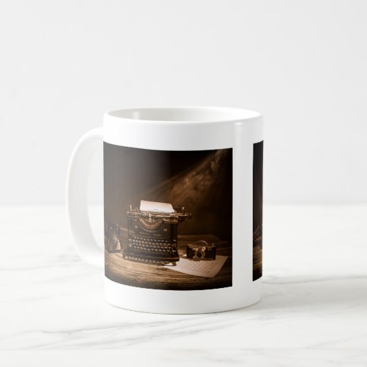 Geschichte des Journalisten Kaffeetasse (Vorderseite Links)