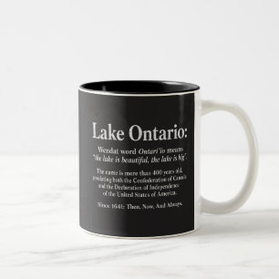Geschichte des Ontariosees Wendat-Definition Zweifarbige Tasse