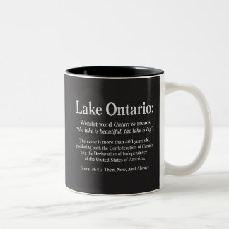 Geschichte des Ontariosees Wendat-Definition Zweifarbige Tasse