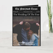 Geschichte des Programms "Black Newspaping Wedding Einladung (Vorderseite)