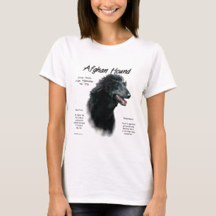 Geschichte des schwarzen afghanischen Hundes T-Shirt