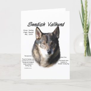 Geschichte des schwedischen Vallhund Feiertagskarte