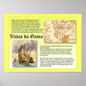 Geschichte, Entdecker, Vasco da Gama Poster (Vorne)