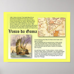 Geschichte, Entdecker, Vasco da Gama Poster