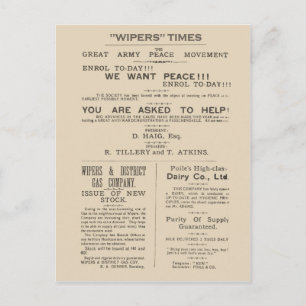 Geschichte, Facsimile-Header von Wipers Times 1917 Postkarte