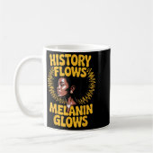 Geschichte fließt Melanin schwarze Geschichte afri Kaffeetasse (Links)