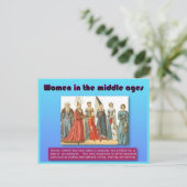 Geschichte, Frauen im Mittelalter Postkarte (Stehend Vorderseite)