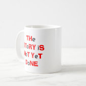 Geschichte ist noch nicht fertig kaffeetasse (Vorderseite Links)