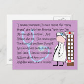 Geschichte: Kunst "Sanfte Krankenschwester" - Einz Postkarte (Vorne/Hinten)