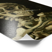 Geschichte Kunst "Skull with Burning Cigarette" Fotodruck (Ecke)