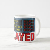 Geschichte meines Lebens Verspäteter Reise Kaffeetasse (VorderseiteRechts)