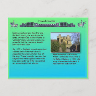 Geschichte, Mittelalter, mächtige Nobeln Postkarte