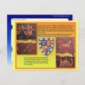 Geschichte, mittelalterliche Turniere Postkarte (Vorne/Hinten)