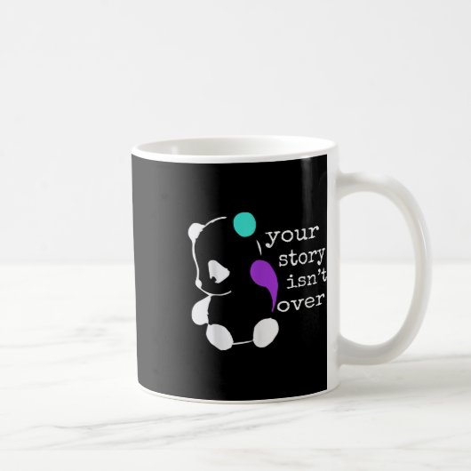 Geschichte nicht vorüber - Semicolon Geschenk Suiz Kaffeetasse (Rechts)