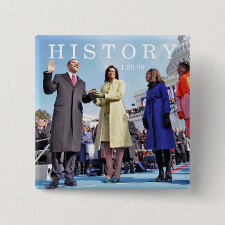 GESCHICHTE: Obamas Familie bei der Eröffnungsfeier Button