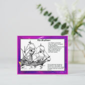 Geschichte, Pilgerväter, Mayflower Postkarte (Stehend Vorderseite)