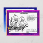 Geschichte, Pilgerväter, Mayflower Postkarte (Vorne/Hinten)