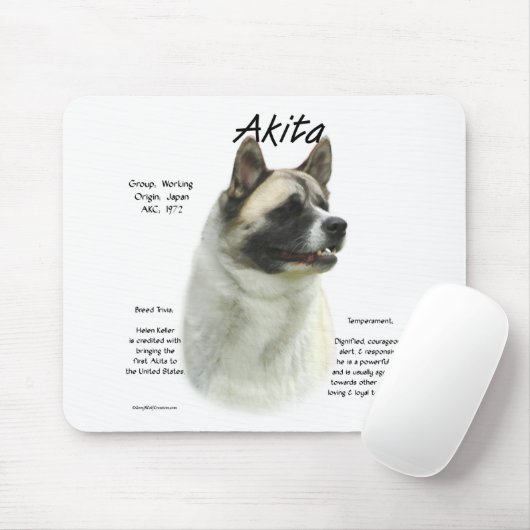 Geschichte Pinto Akita Mousepad (Mit Mouse)