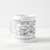 Geschichte Poot "der Fantasie" Comic-Tasse Kaffeetasse (Vorderseite Links)