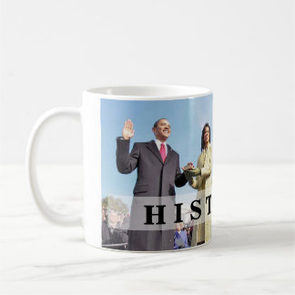 GESCHICHTE: Präsident Obama feiert Feierlichkeit Kaffeetasse