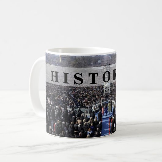 GESCHICHTE: Präsident Obama Inauguration Kaffeetasse (Vorderseite Links)